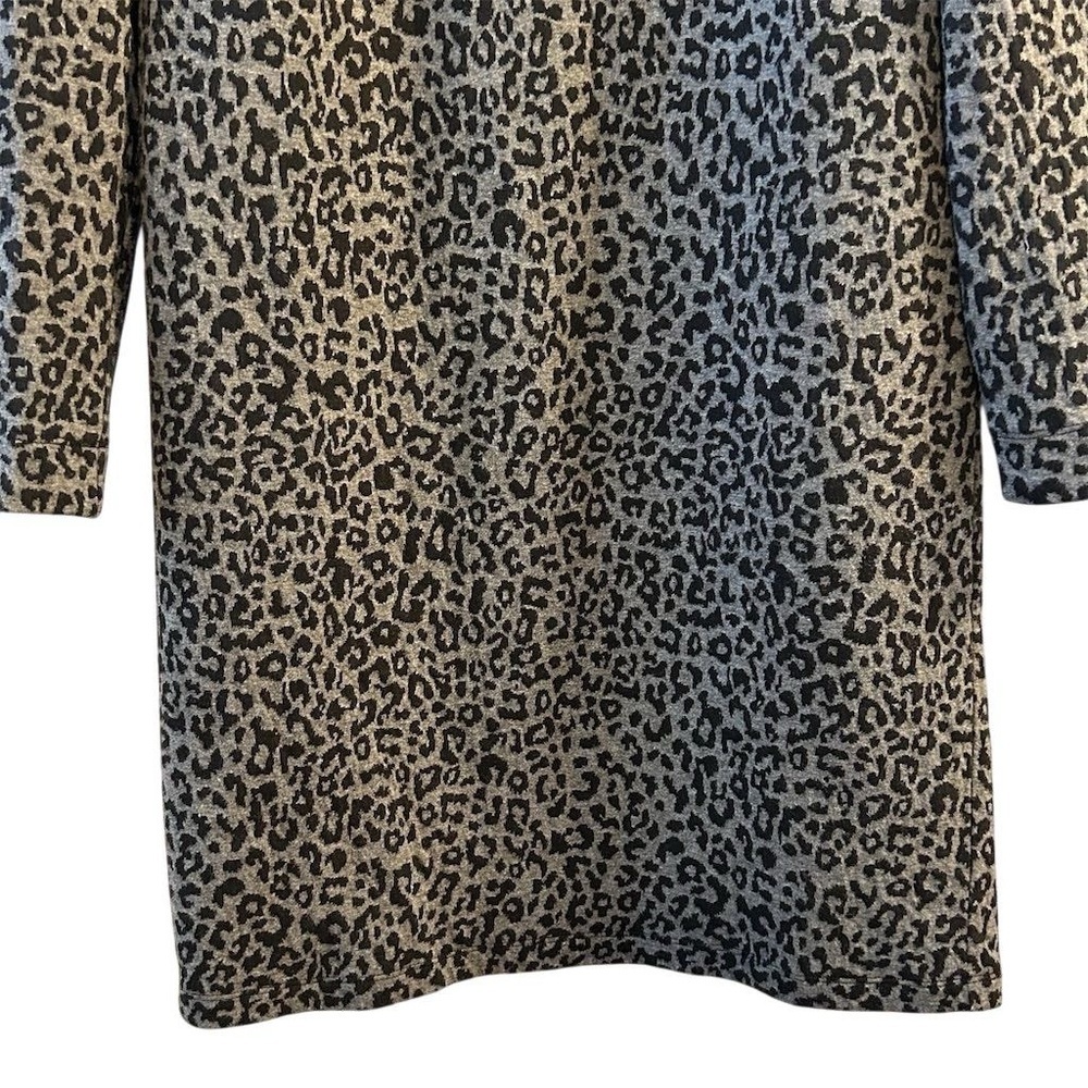 Loft Leopard Print Button Shoulder Shift Dress Wo… - image 6